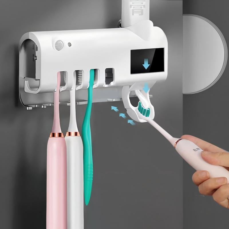 Suporte Inteligente para Escovas e Pastas de Dentes 3 em 1