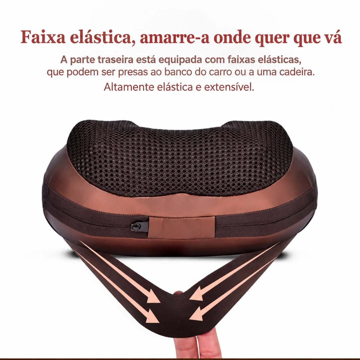 Almofada de Massagem Elétrica Multifuncional para Casa e Carro com Rotação em Ambos os Lados